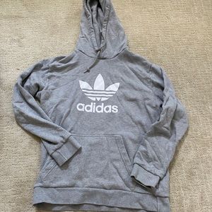 Grey lightly used Adidas hoodie